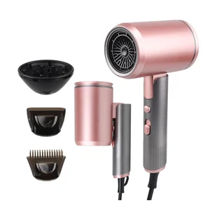 Professional 2400W Foldable Ionic Hair Dryer with Diffuser