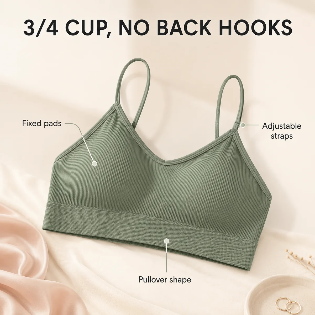 Material and structure detail for Women's Seamless Push Up Bra for Everyday Comfort