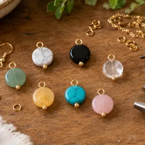 Round Quartz Charm Pendants Guide for DIY Earrings, Bracelets and Giftable Jewelry
