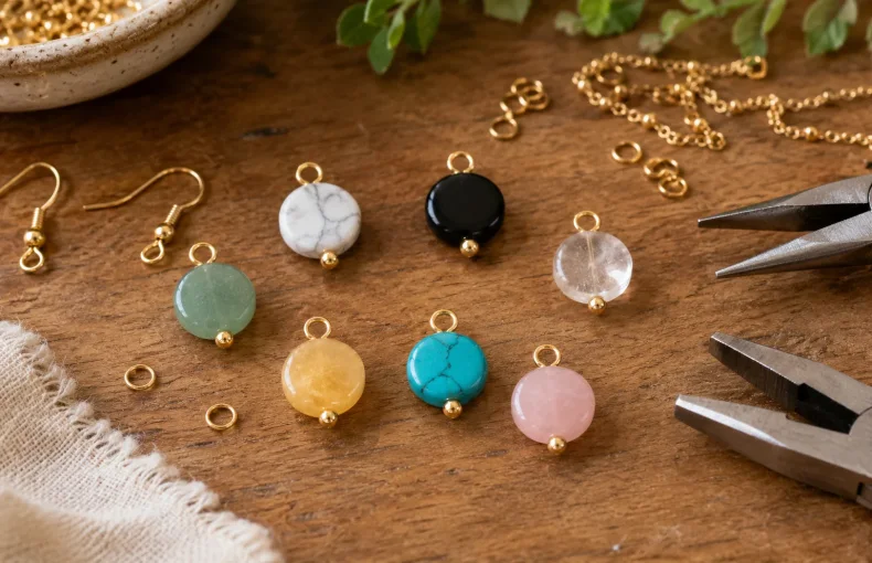 Round Quartz Charm Pendants Guide for DIY Earrings, Bracelets and Giftable Jewelry