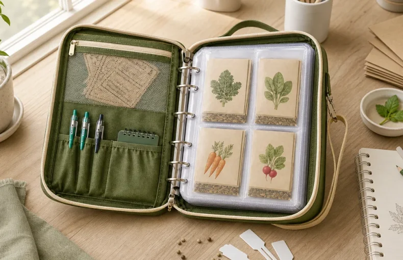 Organizer semi con zip: 120 bustine e pianificazione giardino