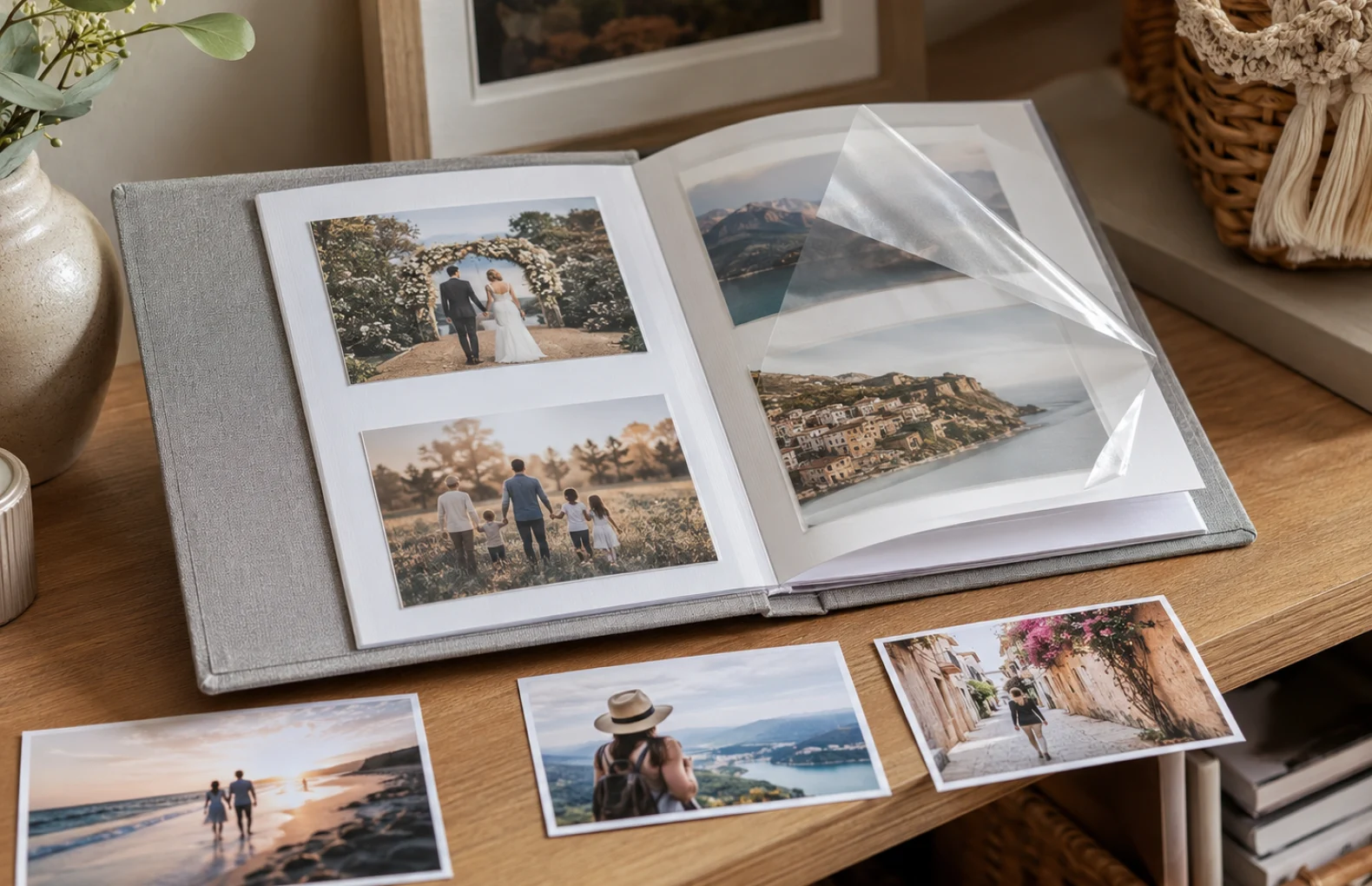 Album photo autoadhesif pour mariage et famille