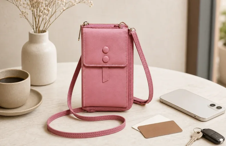 Cartera Movil Crossbody Pequena con Ranuras para Tarjetas: Guia de Ajuste