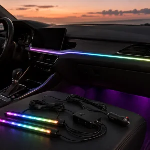 Smart RGBIC Car Interior LED Strip Lights Guide for Night Drives and Cabin Ambience