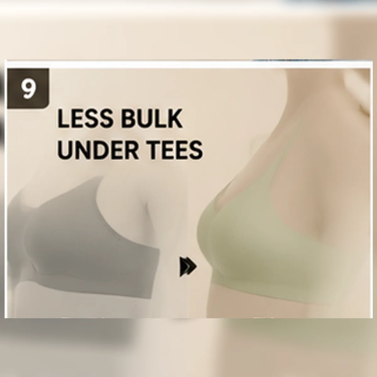 Everyday use scene for Women's Wire-Free Smooth Cup Bra for Daily Comfort