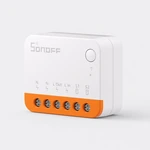 Low front angle showing the round button, six terminals and depth of the white housing