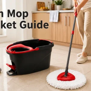 Guide kit balai essoreur avec seau pour petits logements, carrelage et menage hebdomadaire