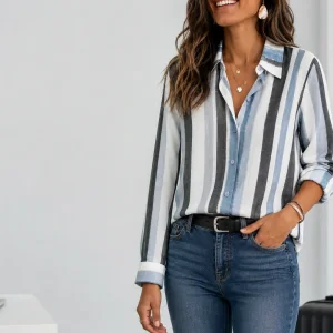 Striped Long-Sleeve Button-Down Shirt Guide: Fit, Sleeve Rolling and Work Travel Styling