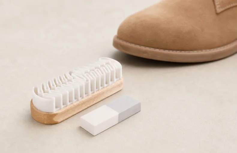 Suede and Nubuck Cleaning Kit: Dry Brush, Eraser and Shoe Care Guide