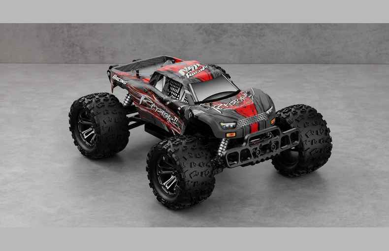 Kit de camión RC brushless 1:8: batería de 4100mAh, enchufes US/EU y contenido