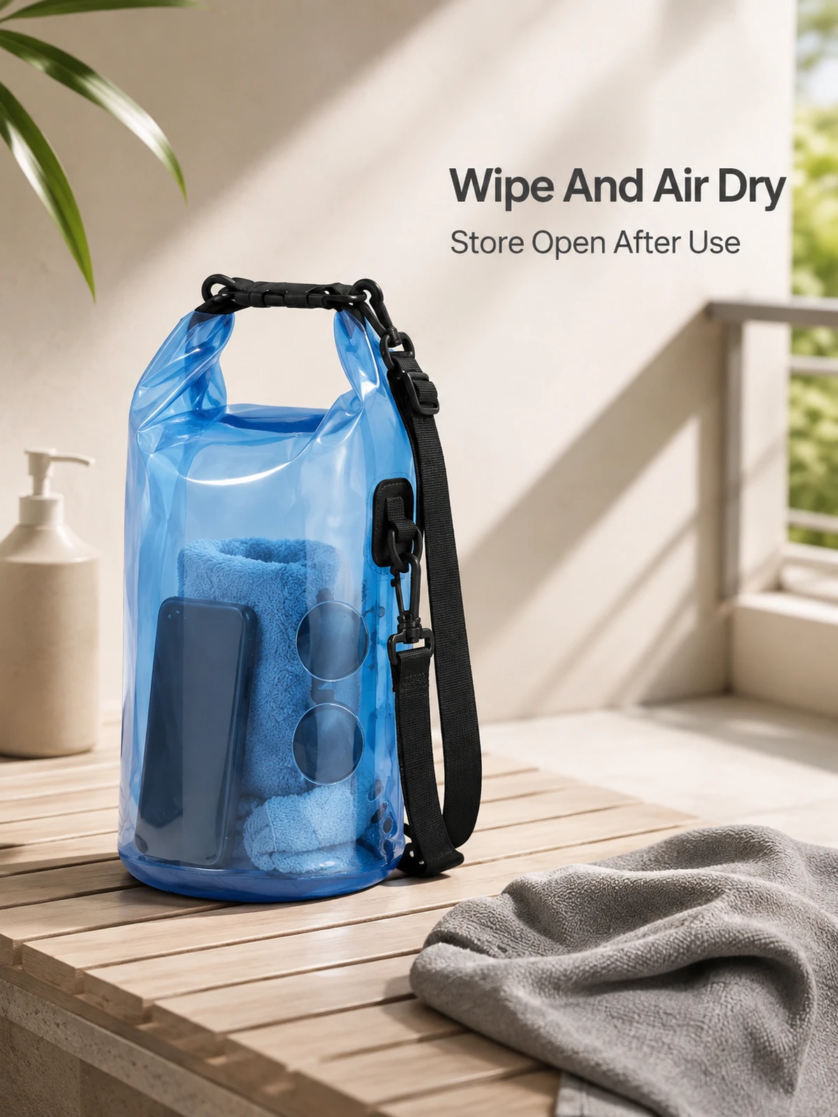 Comprobación antes de comprar para Bolsa Seca Transparente Roll Top para Playa Kayak y Viaje