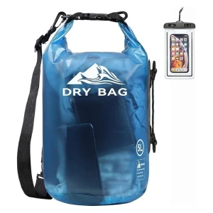Bolsa Seca Transparente Roll Top para Playa Kayak y Viaje