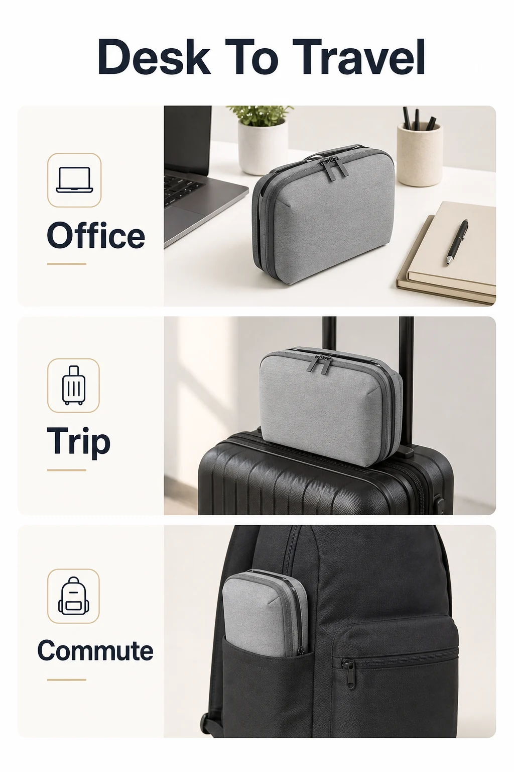 organiseur électronique pour bureau trajet sac a dos et voyage