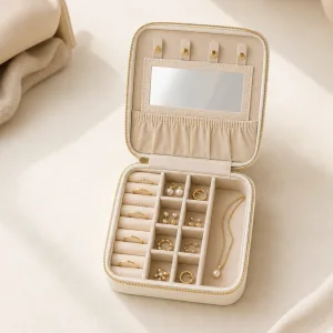 Double-Layer Travel Jewelry Box with Mirror: Packing and Tangle-Free Guide