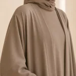 Women's Two-Piece Modest Abaya Set with Inner Dress