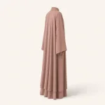 Women's Two-Piece Modest Abaya Set with Inner Dress