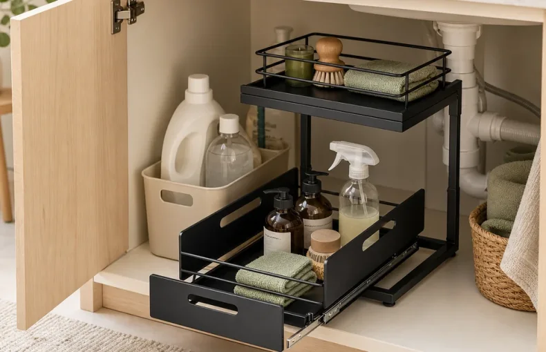 Organizer Metallico Sottolavello con Cassetto: Guida Mobile