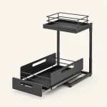 Under Sink Metal Organizer with Sliding Drawer