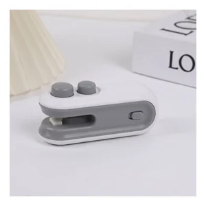 Mini sellador USB recargable para bolsas con cortador