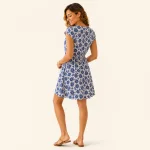 Abito estivo linea A con scollo a V da donna