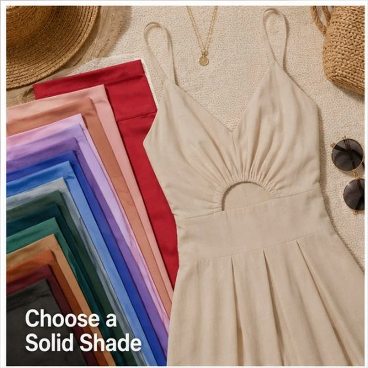 Everyday use scene for Women's V-Neck Cutout Slit Maxi Dress for Summer Parties