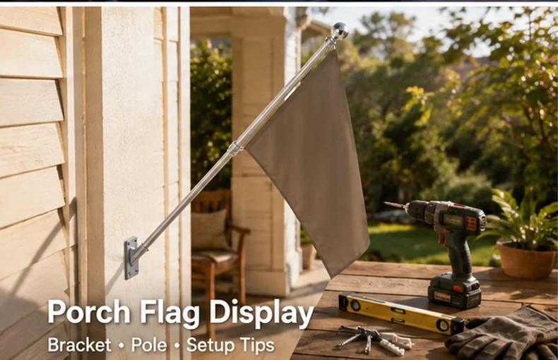 Wall Mount Flag Pole Kit Guide for Porch, Patio and Garden Displays