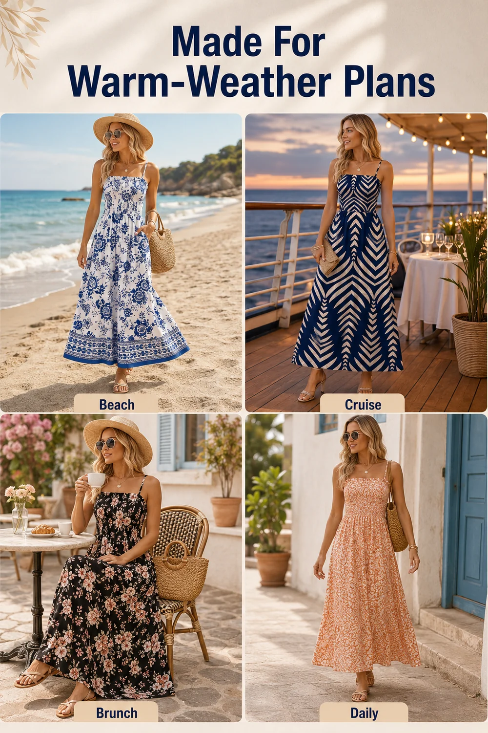 Usi del vestito maxi boho per mare crociera brunch e piani estivi