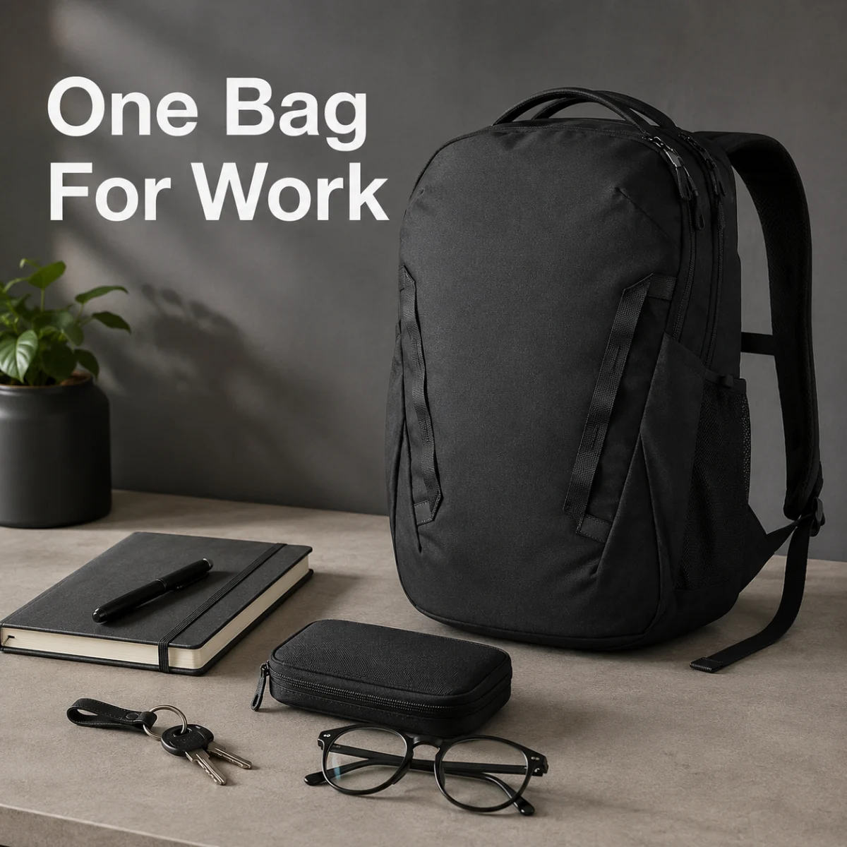 Organização diária com mochila tote para laptop