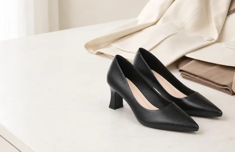 Women's 7.5 cm Pointed-Toe Pumps: Four Colors, EU35-43 Fit and Heel Guide