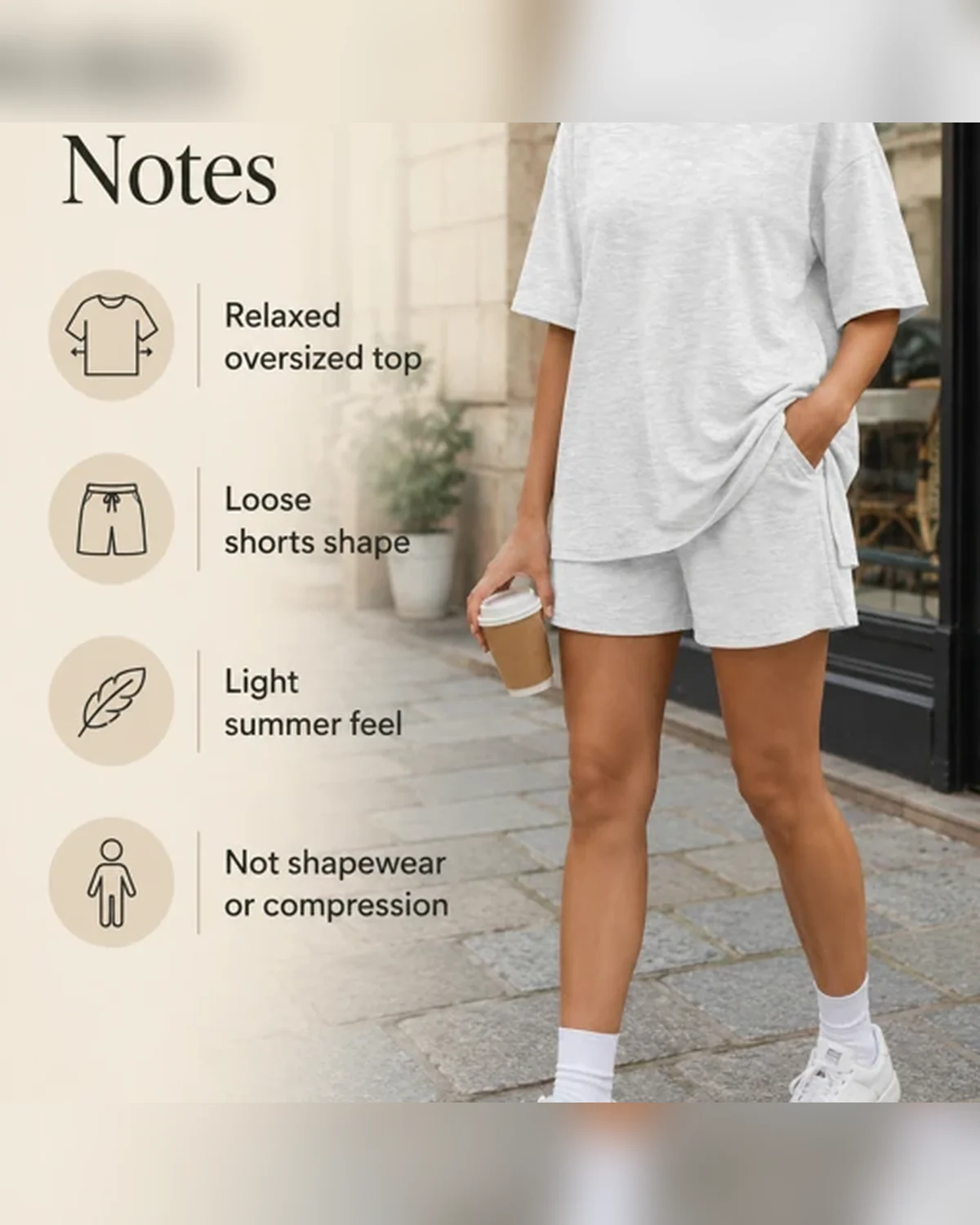 Size or use detail for Women's Ribbed Knit Two Piece Shorts Set for Summer