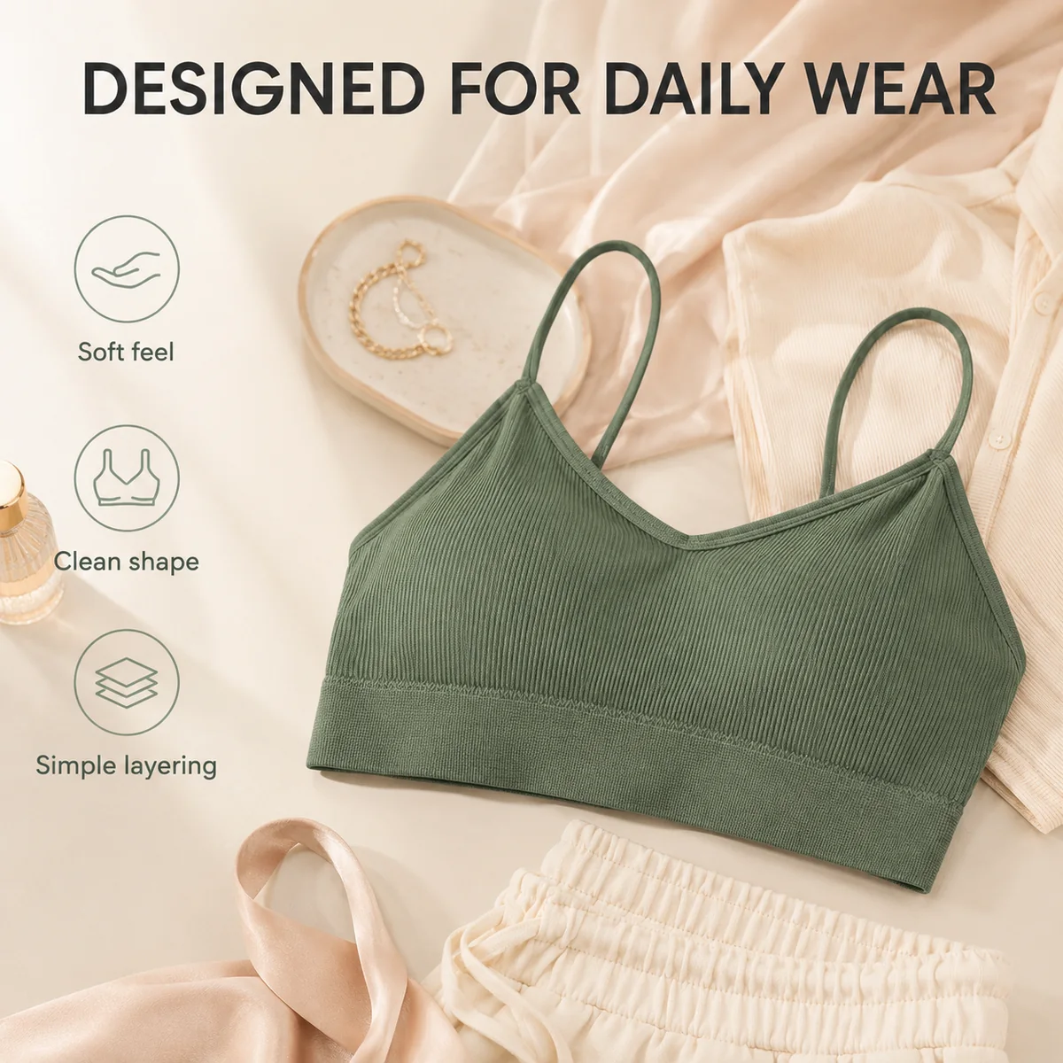Detail image for Women's Seamless Push Up Bra for Everyday Comfort
