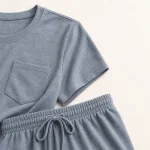 Women's Short Sleeve Pajama Set with Shorts