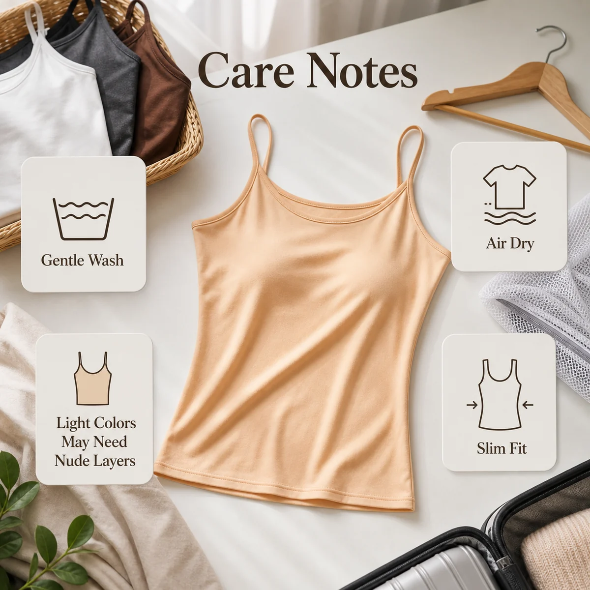 Pre-purchase check for Women's Stretch Spaghetti Strap Tank Top