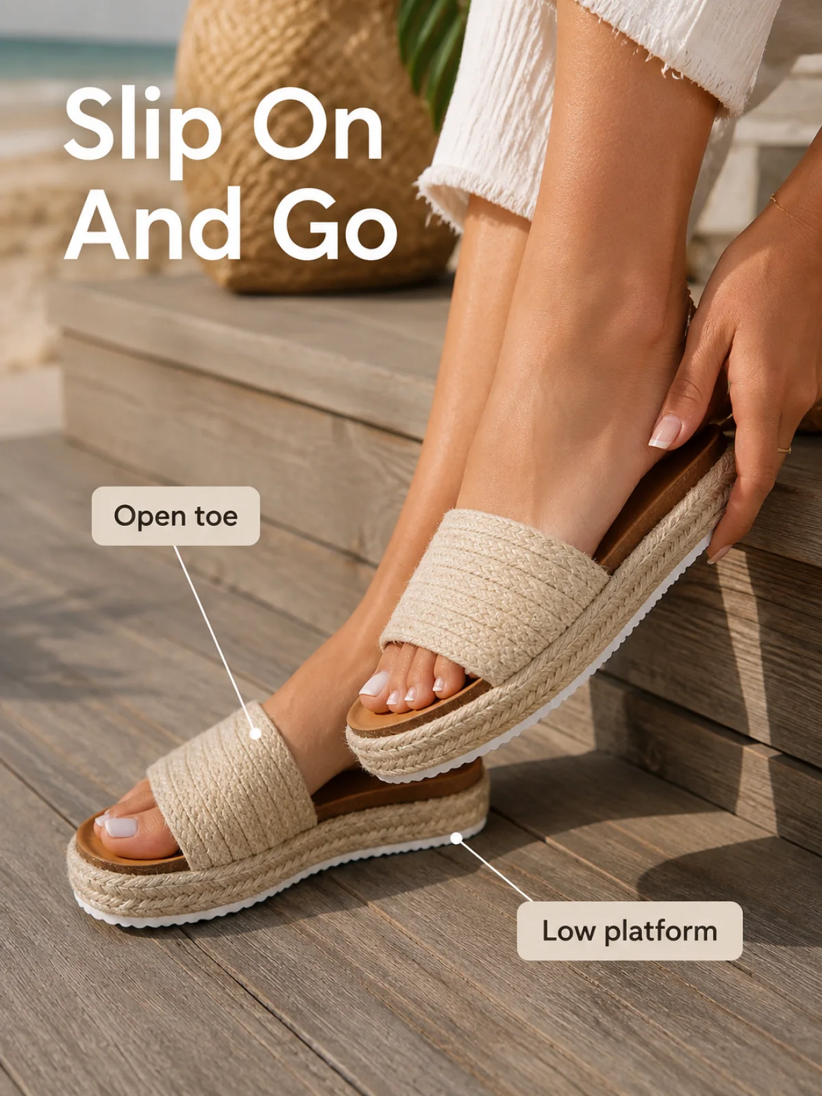 Formato aberto de calce facil em sandalias slide femininas