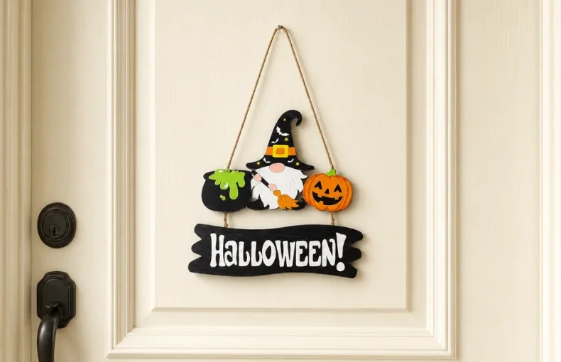 Cómo elegir un cartel de Halloween de madera: gnomo o calabazas