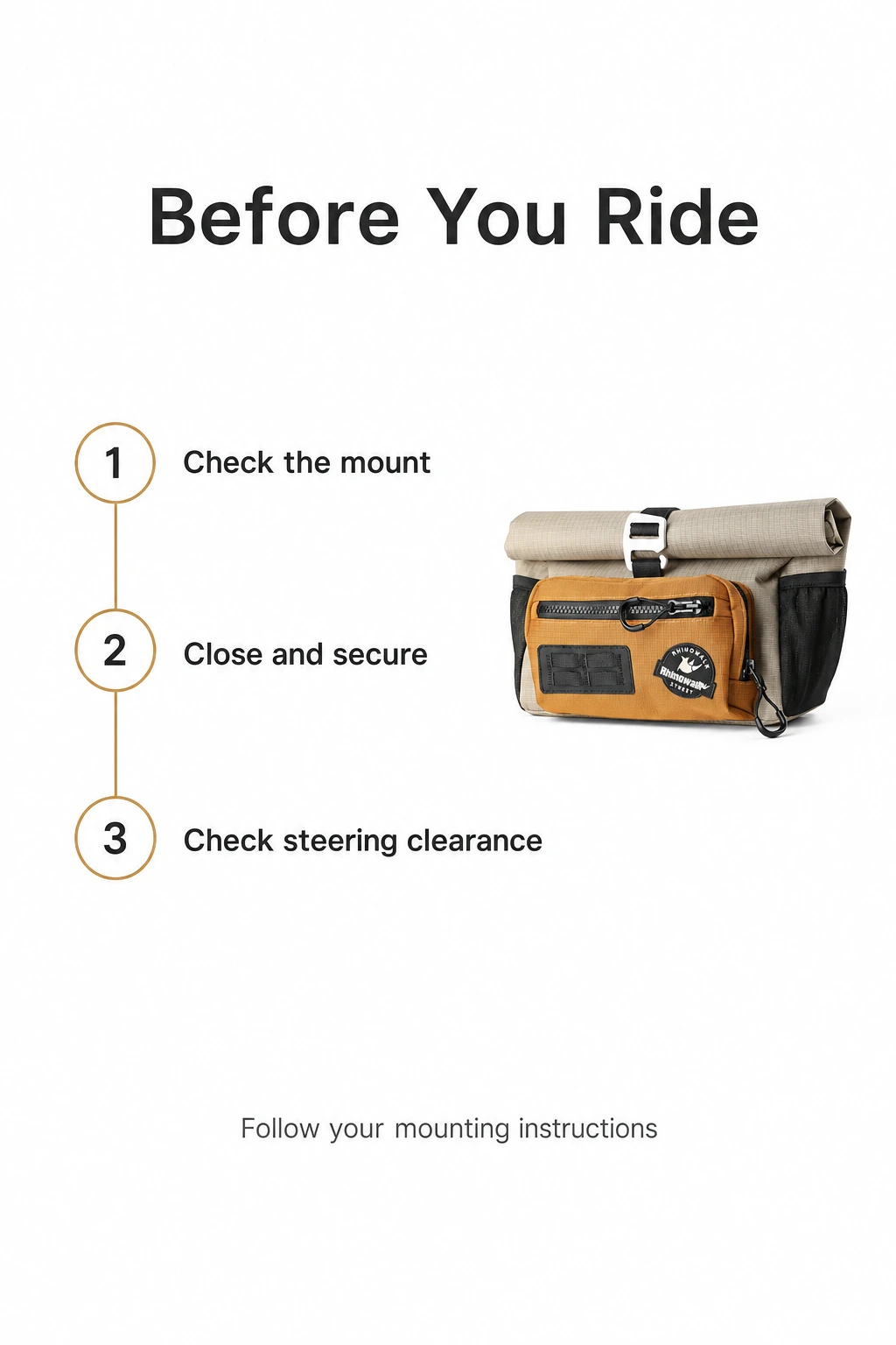 Three checks to make before riding with the bike bag