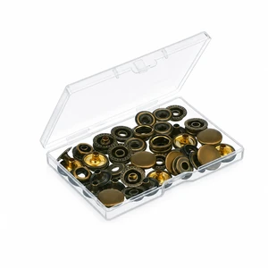 Round Metal Snap Fastener Kit, 12 Sets, 15.3 mm