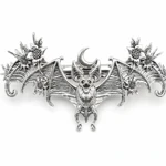 Close view of the engraved bat wings and crescent on Style 05