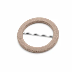 DWDP Fabric-Covered Round Scarf Slide Buckle, 12 Colors