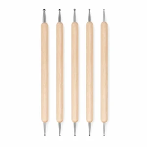 Juego Siglo de 5 punteros de madera de doble punta