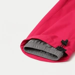 Rose red trouser opening with gray inner gaiter and cord toggle