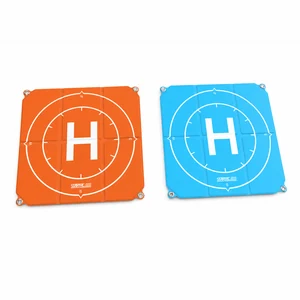 STARTRC 50 cm Foldable Drone Landing Pad Set – Orange + Blue, 2 Pads