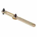 Gold adjustable two-pin back-case opener isolated on white