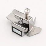 Top and front view of the silver model 0021 guide with adjustment screw and wings