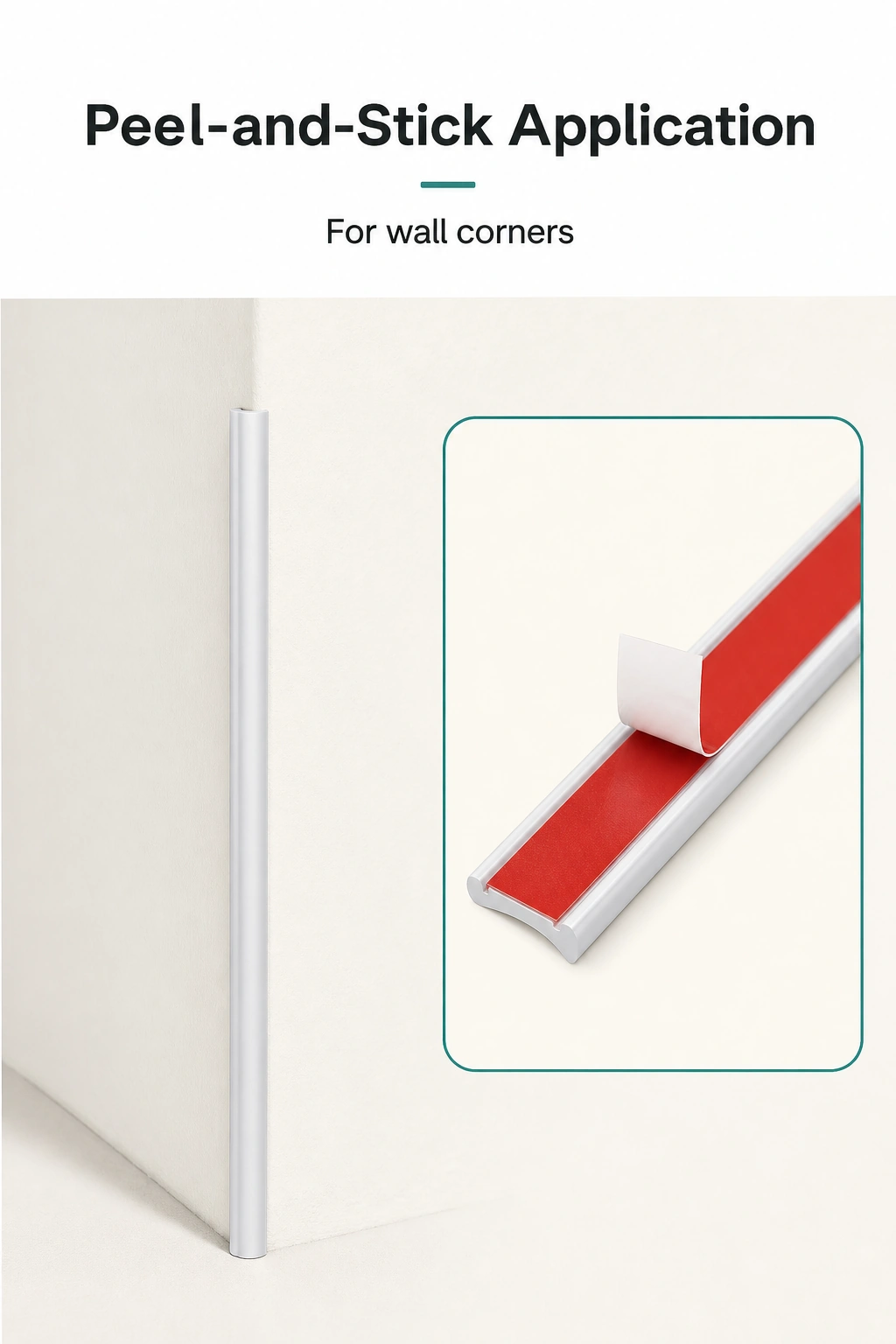 White PVC trim shown at an interior wall and baseboard junction.