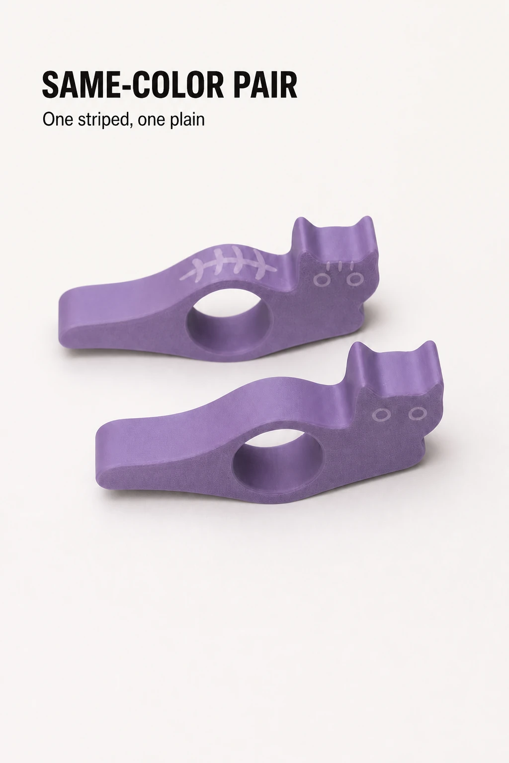 Lavender-purple pair with thumb openings visible.