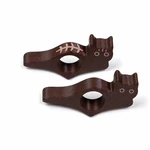 Dark-brown pair showing the two cat-face designs.