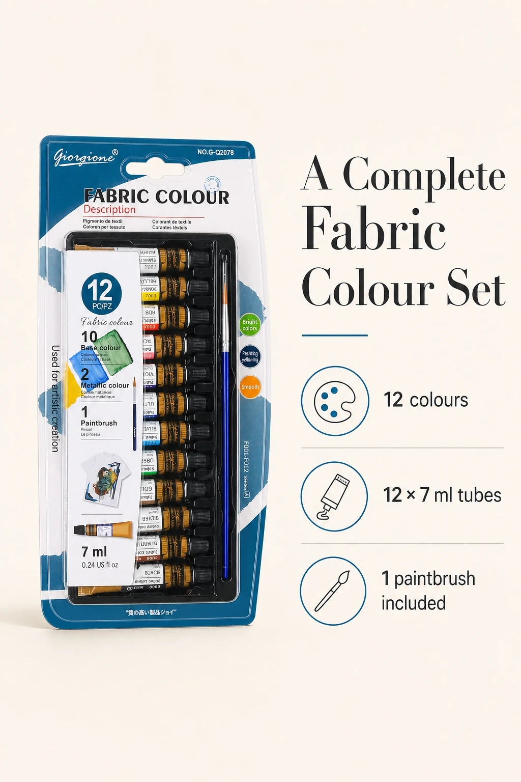 Twelve tubes and one brush