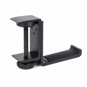 ruizs E01301 Foldable Desk Clamp Headphone Holder, 360° Rotating — Black or Silver