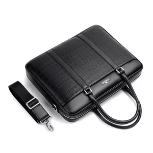 Tico Rider Black PU Laptop Briefcase – 14-Inch Option